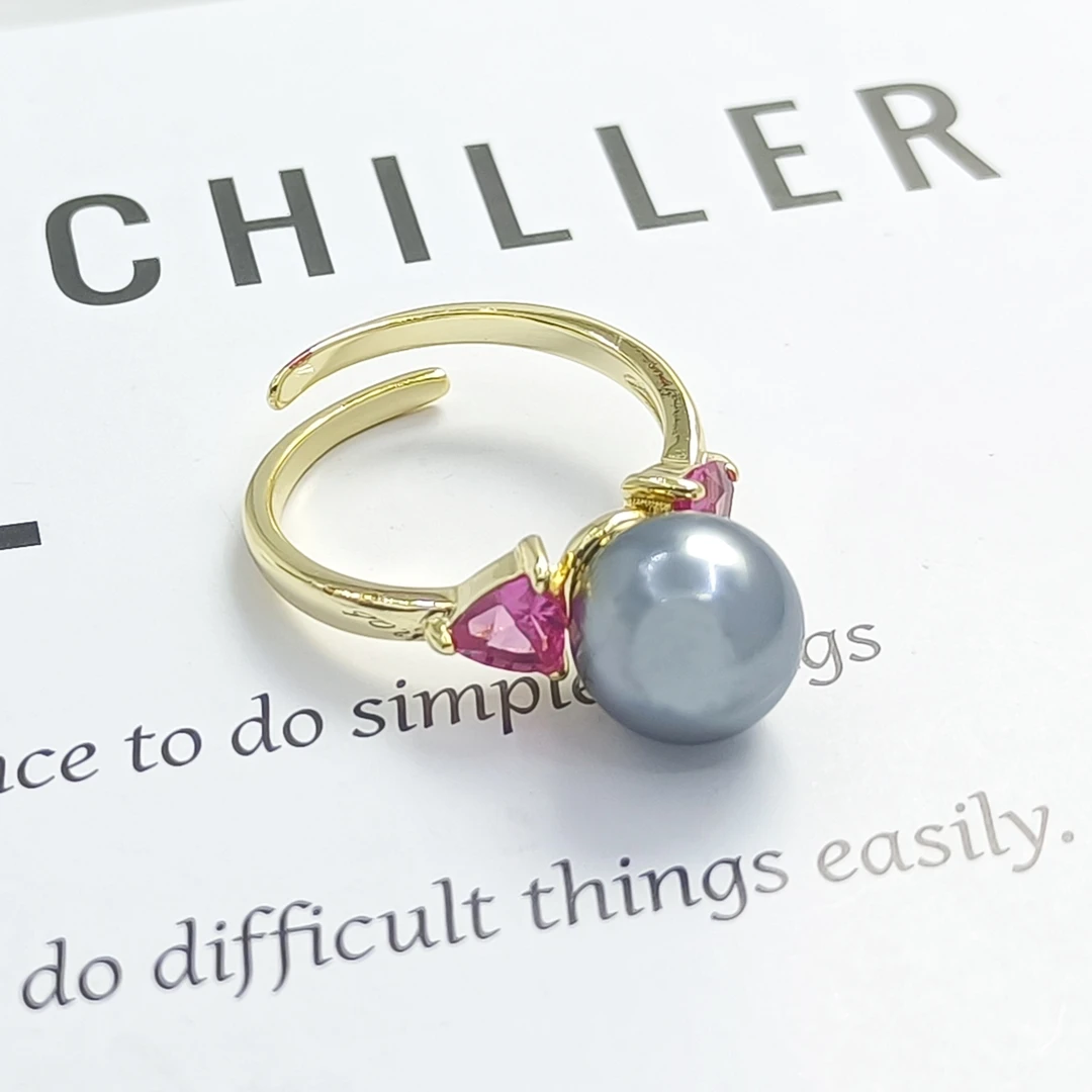 铜合金合成锆石戒指 FXLM-55618 戒指轻奢精致欧美时尚气质