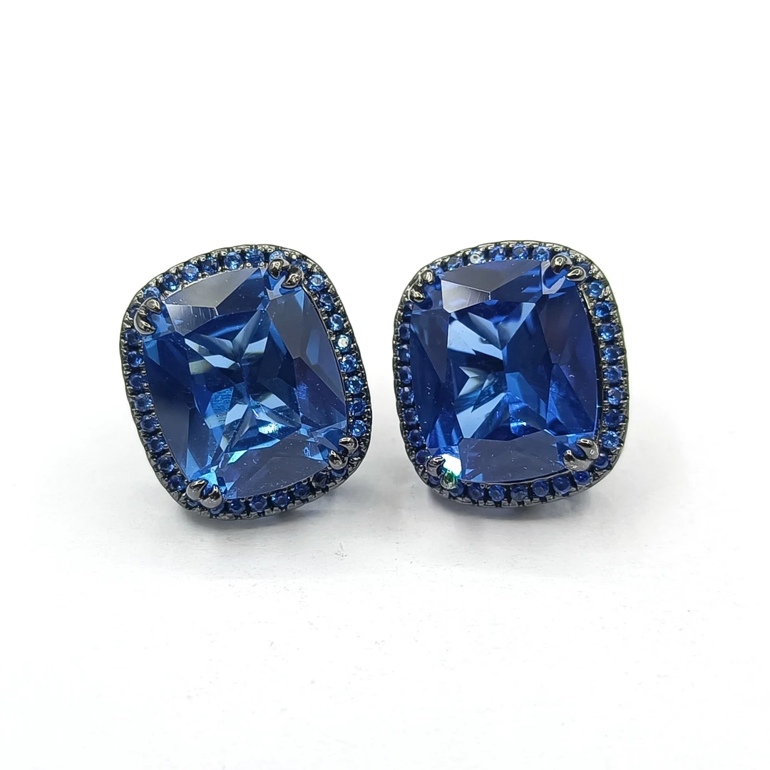 铜合金合成锆石耳饰 HSM-38367  耳饰百搭气质个性中古百搭