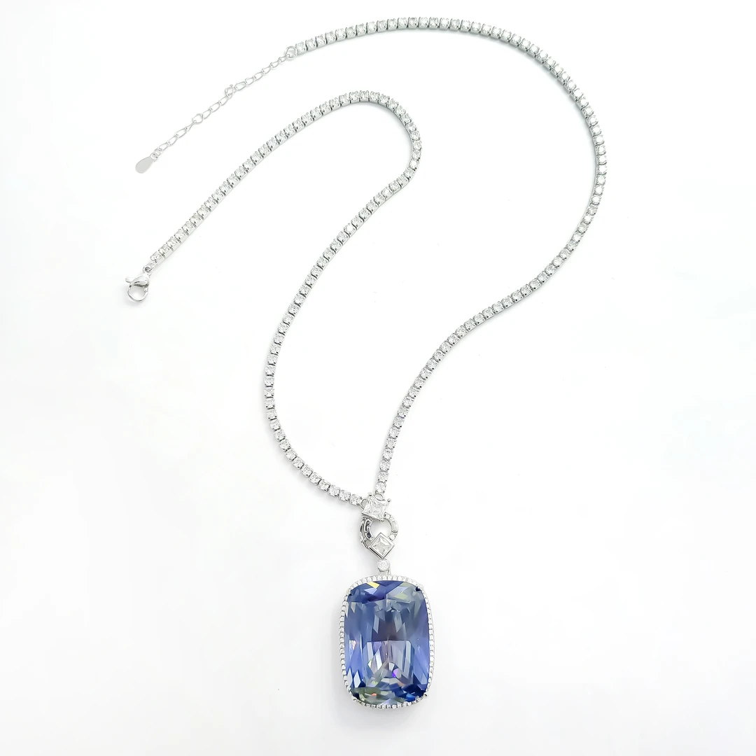 铜合金合成锆石项链 HSM-56522 项链高级感百搭设计欧美轻奢