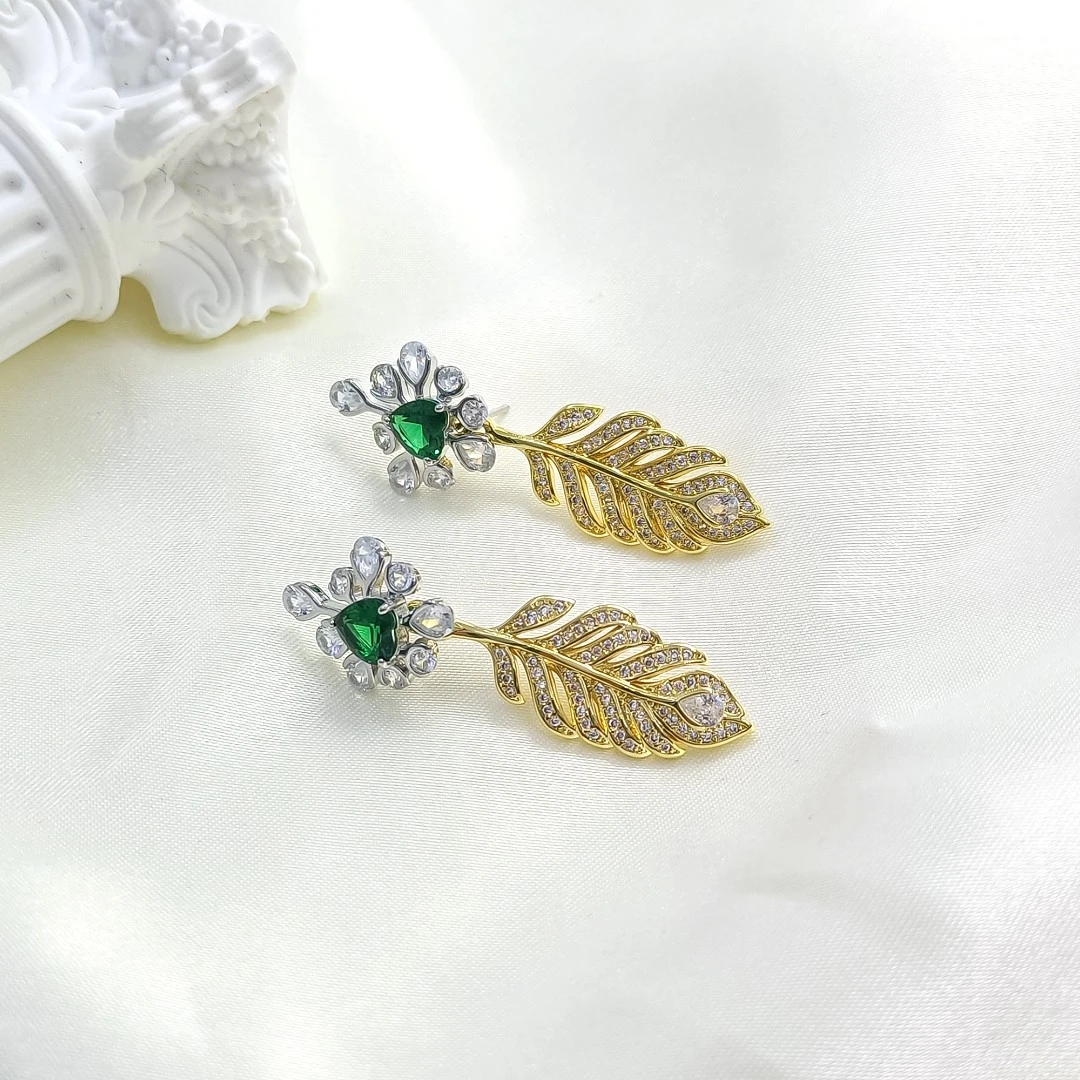 铜合金合成锆石耳饰 HLM-54972 耳饰时尚气质小众个性百搭