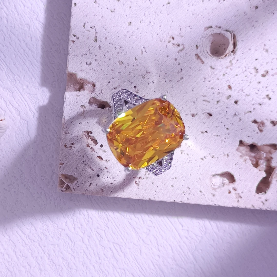 铜合金合成锆石戒指 WRSS-001672【璀璨瑰霓】戒指气质简约大方精致