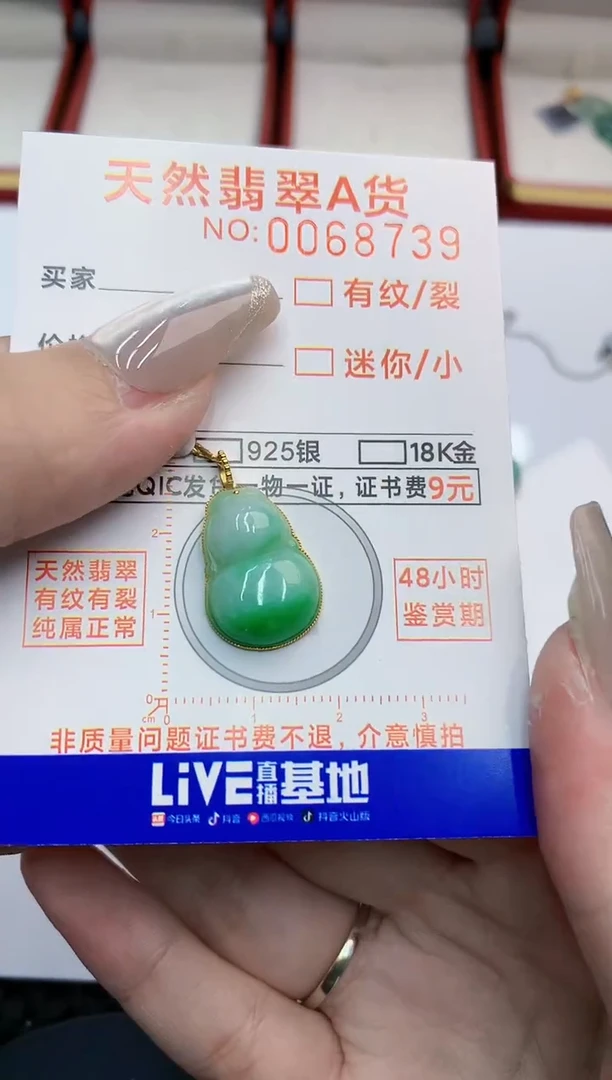 【闪购商品】翡翠颈饰18K金镶嵌