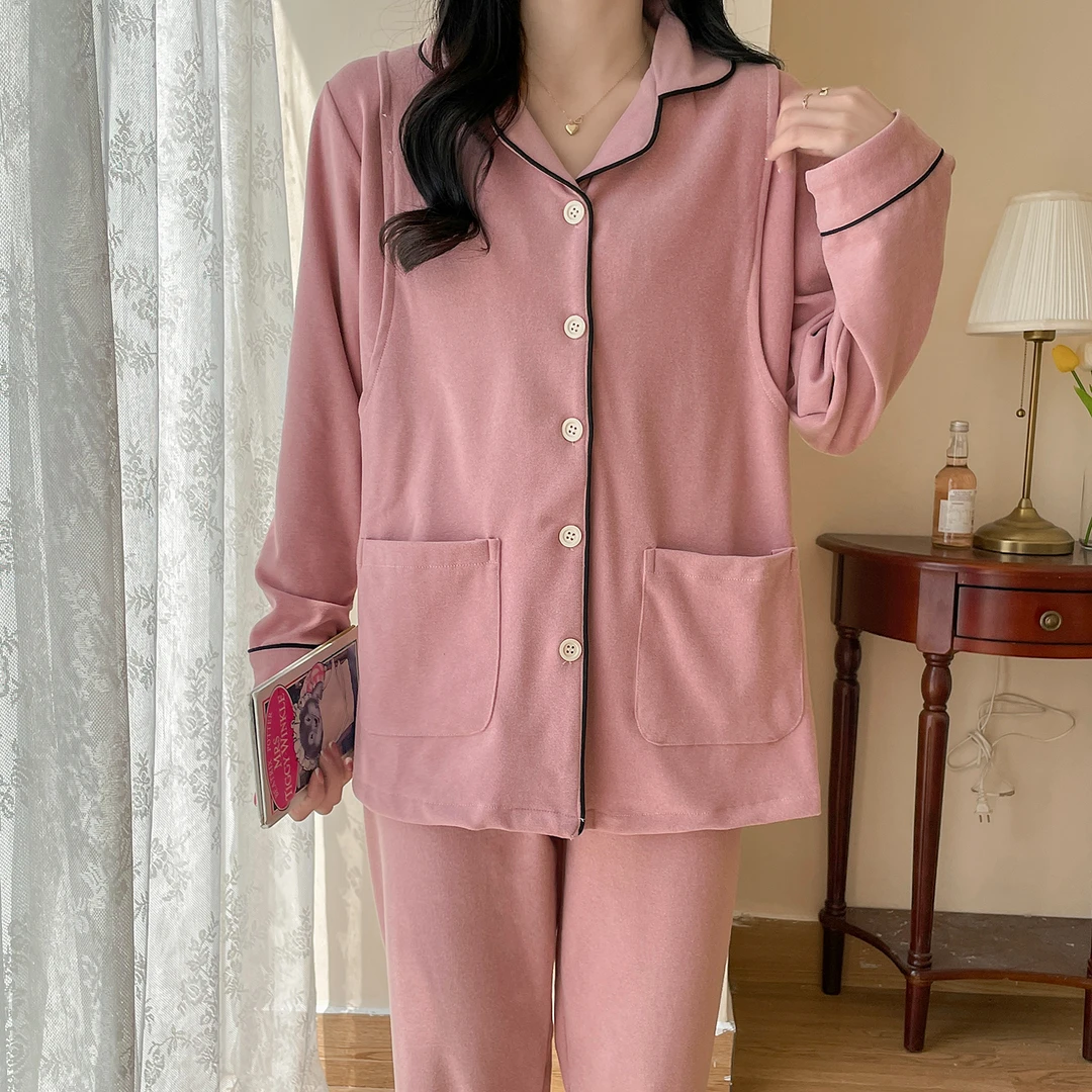 【德绒10-3月】月子服秋冬哺乳孕妇睡衣打底秋裤秋衣不掉色吸汗柔软