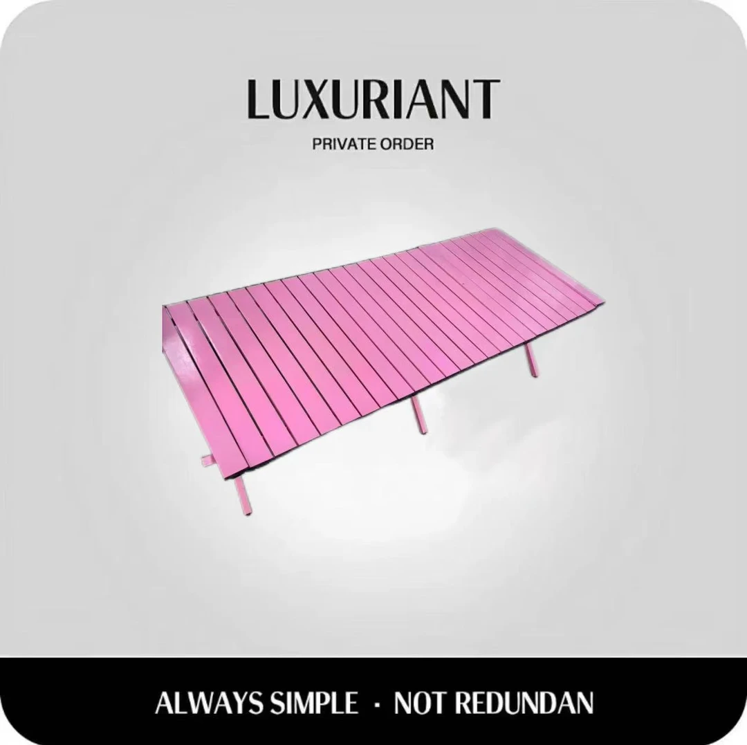 户外折叠桌子碳钢蛋卷桌简约便捷式桌椅休闲野餐露营桌