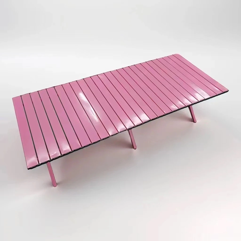 户外折叠桌子碳钢蛋卷桌简约便捷式桌椅休闲野餐露营桌