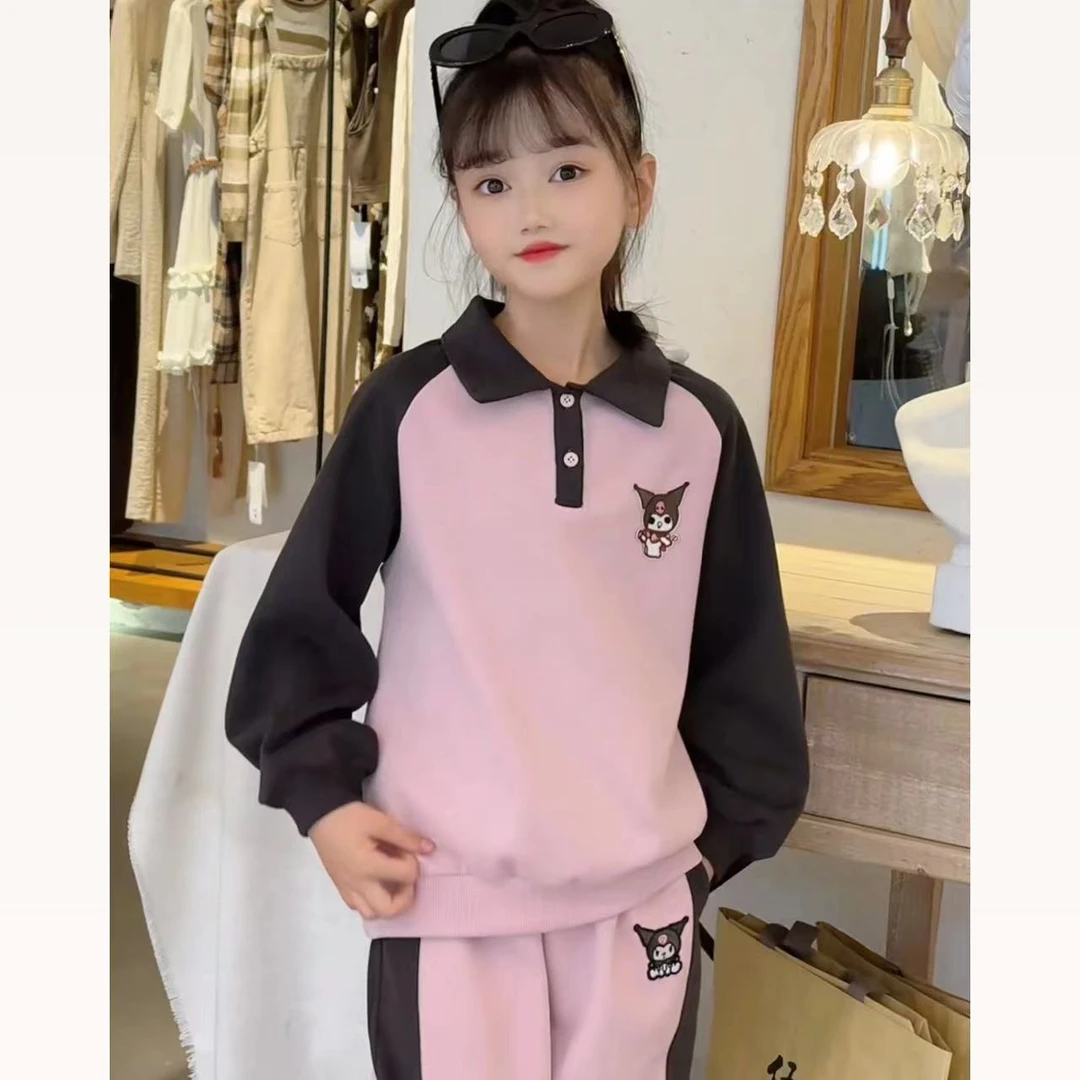 2024女童秋款套装新款女宝宝库洛米韩版洋气卫衣秋装两件套开学季