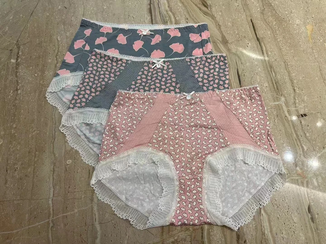 外贸好品 花边设计 拼接工艺 女三角裤