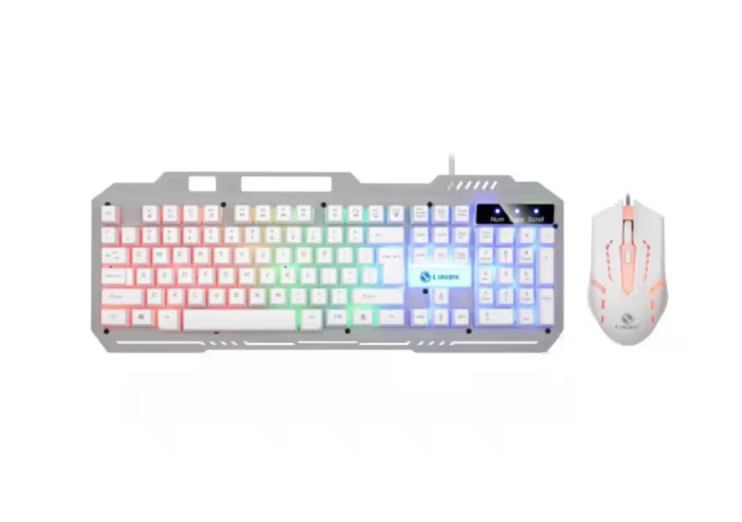 力镁 T25 背光键鼠/游戏/有线/黑色/炫光/机械手感/通用发光/外设