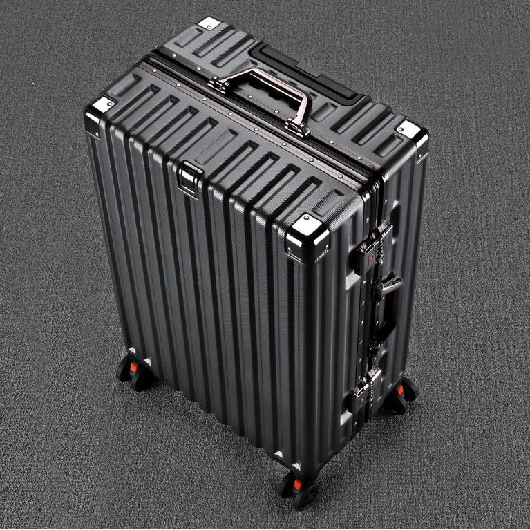 【厂家直销】2025新款高颜值铝框行李箱旅行箱拉杆箱大容量学生密码