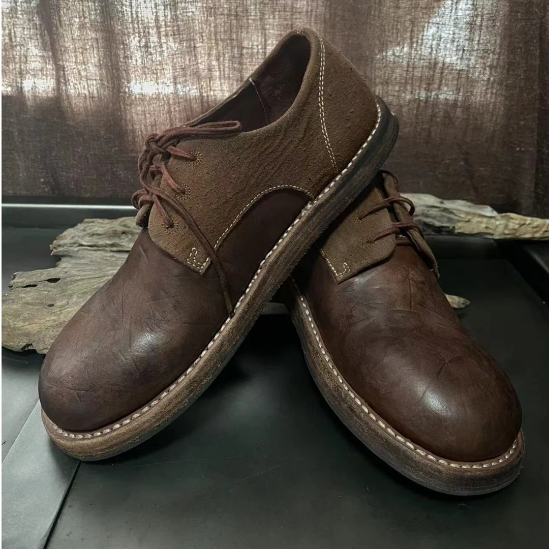 妝點家  左岸迷香  柿染老布固特异鞋  23SS/0010   老布  马皮