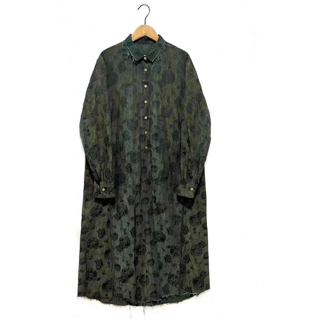 妝點家  左岸迷香  长衬衫  Z23SS/1023   丝  棉  印花  复古