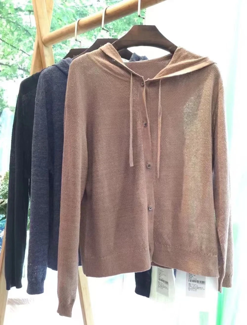 妝點家  原创款  亚麻    帽衫款开衫   2407ZDLA  0038