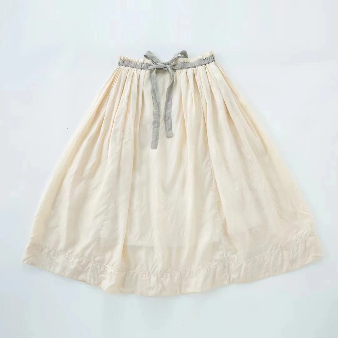 妆點家   垒土     柞丝    系带多褶裙   Q 2116