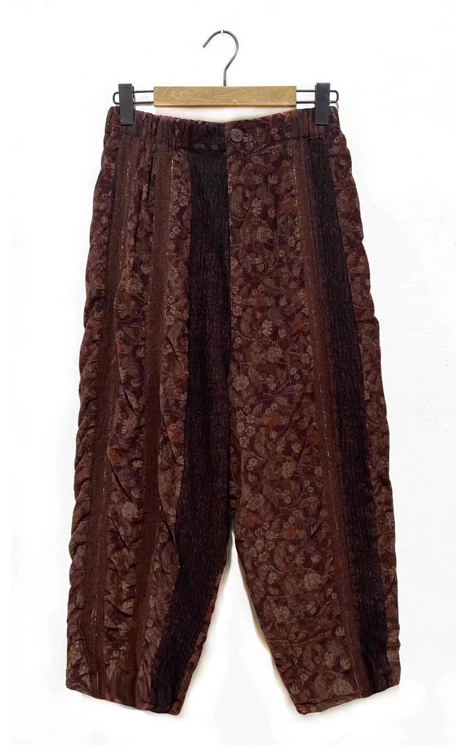 妝點家 左岸迷香 裤子 棉  锦纶 亚麻 Z22FW 3014 印花 国风 复古