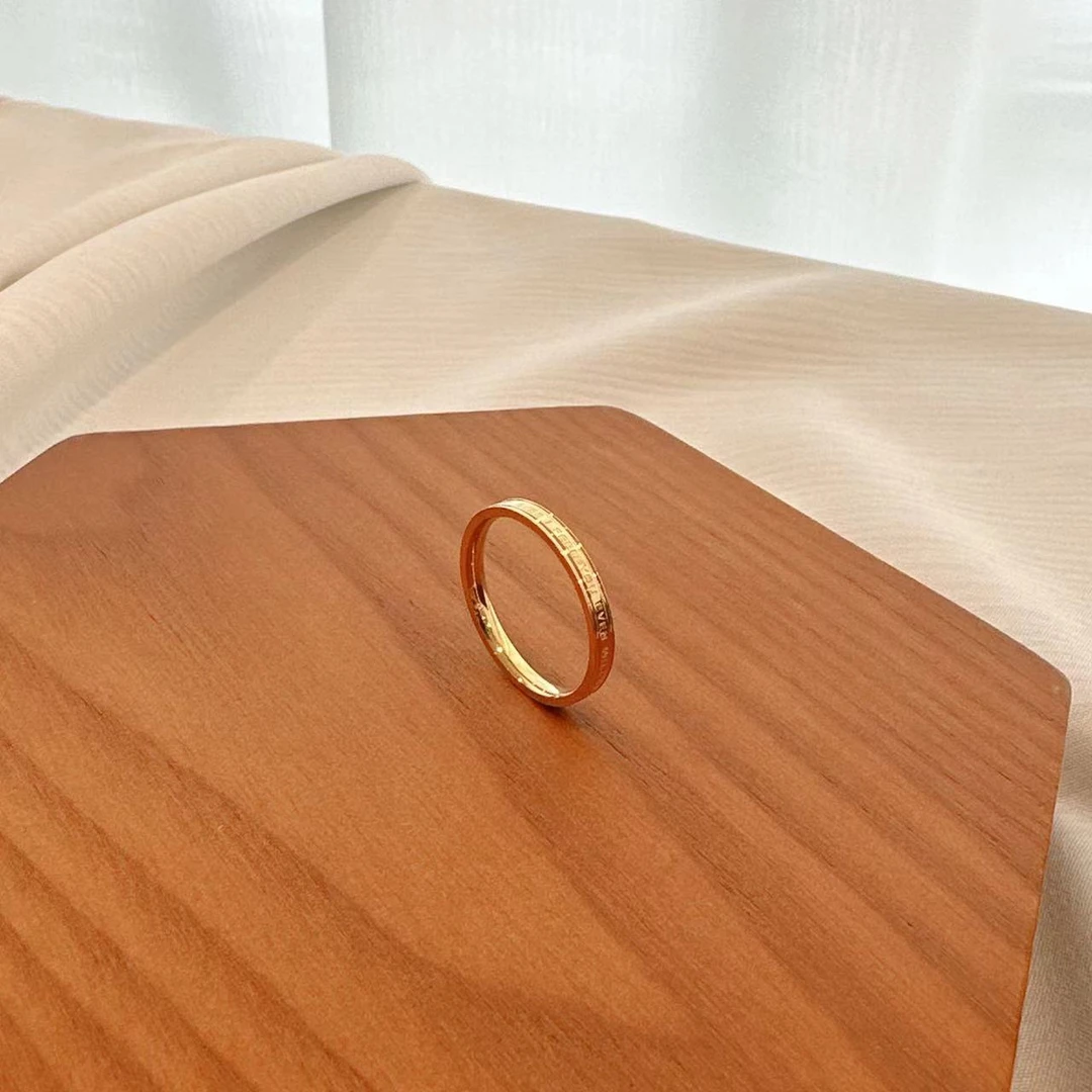 钛钢戒指 D348  气质轻奢时尚百搭简约小众指戒指