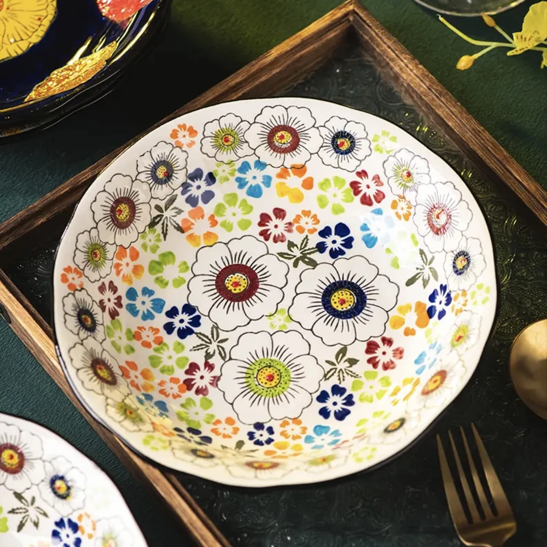 绿野仙踪8.25英寸汤盘（2个装）家用陶瓷手绘釉下彩