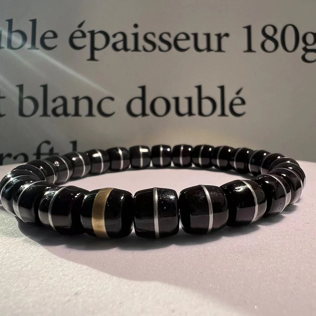 大帅精选黑金椰蒂【金腰带】（银款）9*8万目精抛一线天时尚搭配天然