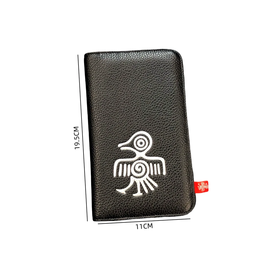 鸟牌844纯皮长款钱包