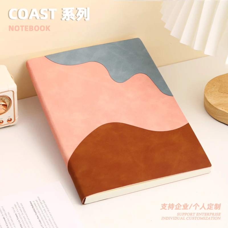 笔记本本子高颜值方格本女生创意日记软皮高颜值创意加厚定制可印