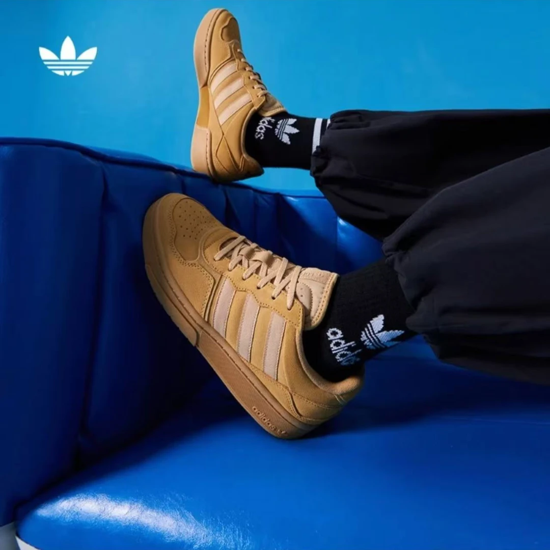 Adidas/阿迪达斯 男女款小麦色运动鞋板鞋复古耐磨休闲鞋 ID6070