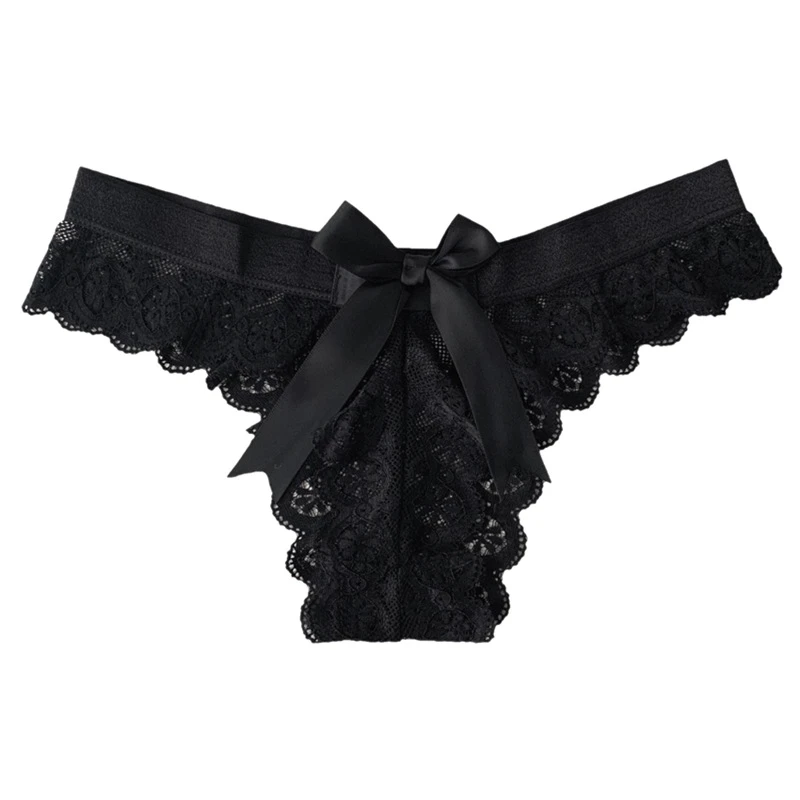 【甜水蜜桃】性感法式蕾丝镂空无痕女士低腰美臀火辣三角内裤女款