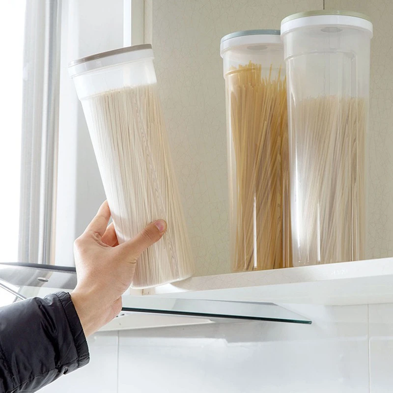 厨房面条盒塑料瓶子透明密封罐 五谷杂粮收纳盒家用储物罐收纳罐