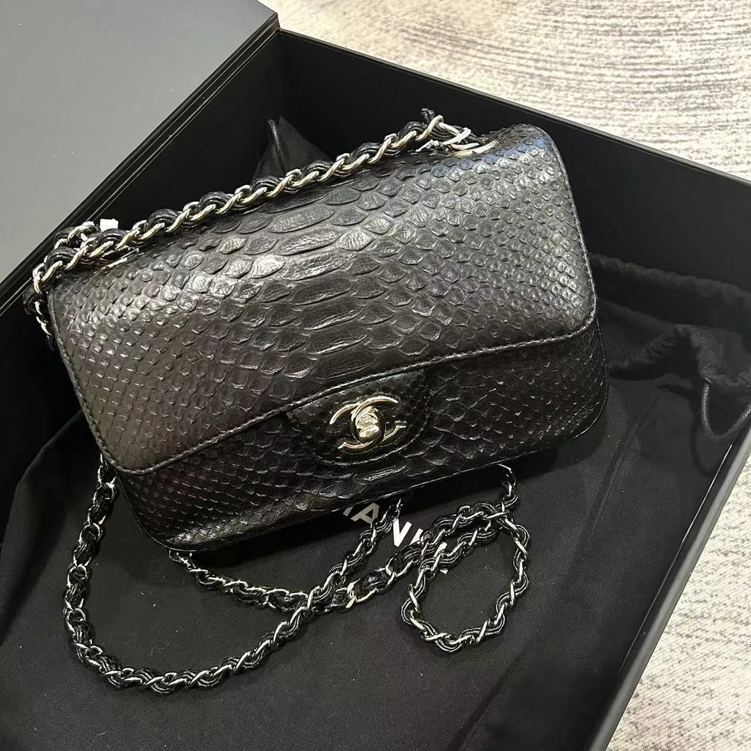 95新 Chanel/香奈儿 多多奢品/香奈儿稀有皮cf大mini斜跨包/95新