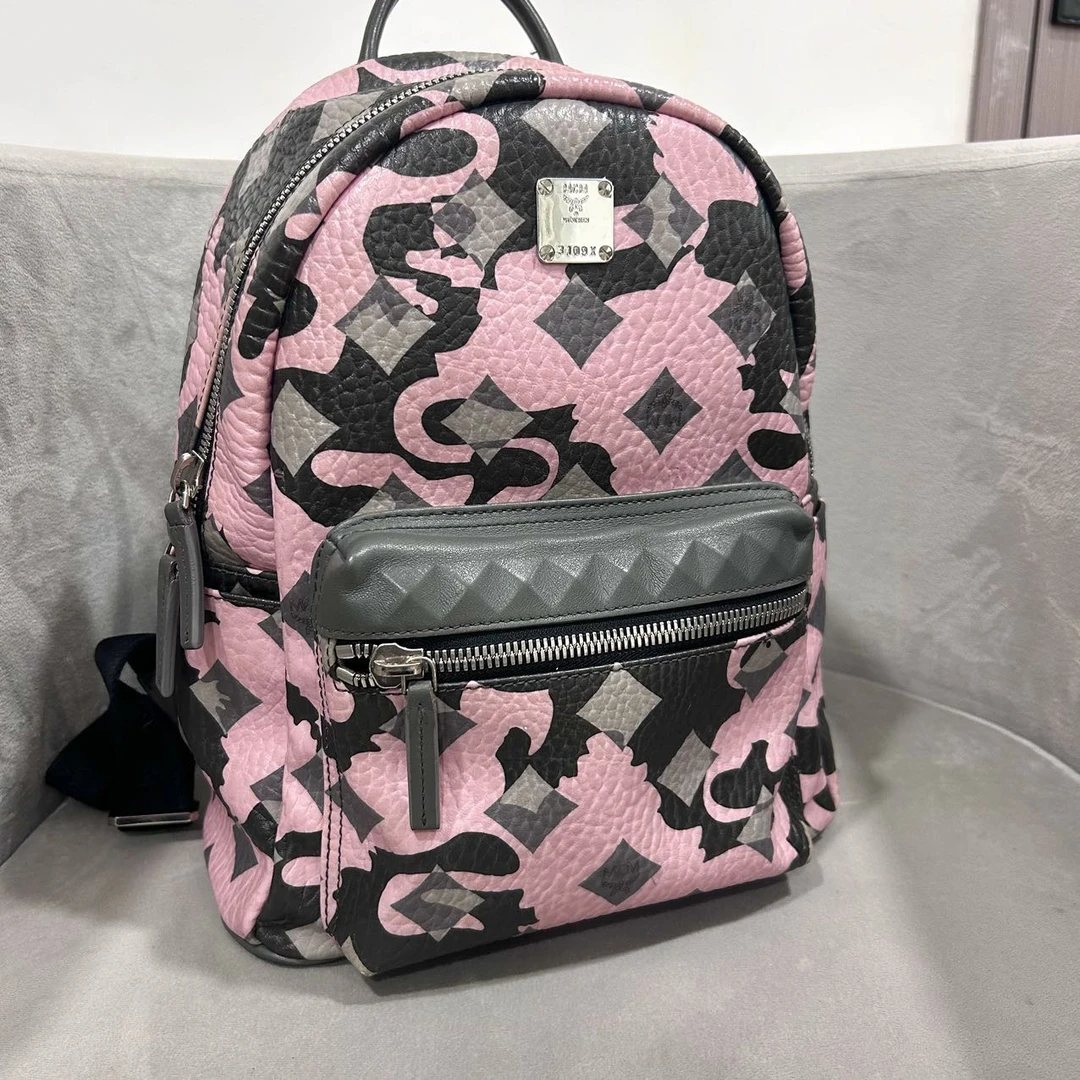95新 MCM 赛比专属/MCM迷彩双肩包/98新