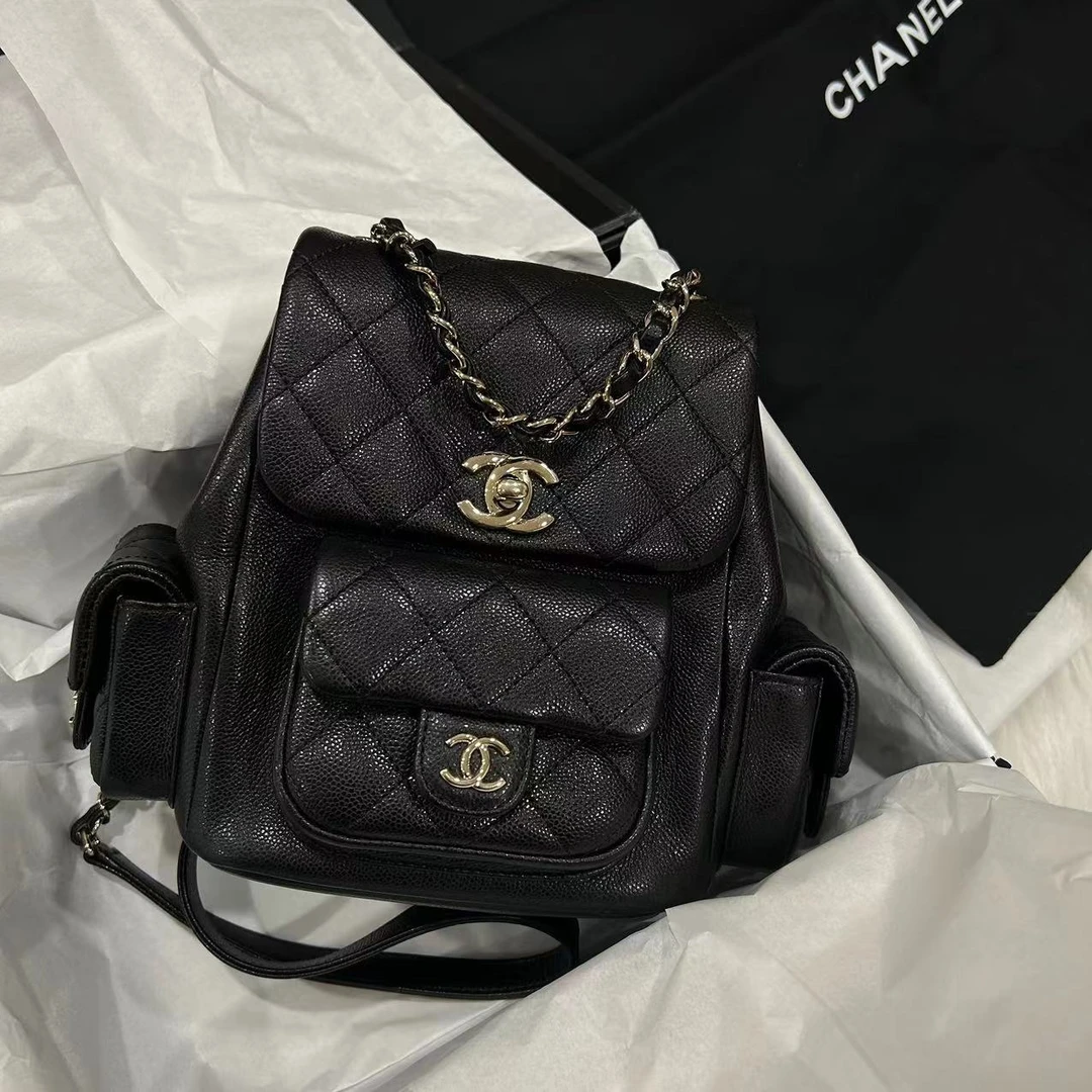 99新 Chanel/香奈儿 多多奢品/香奈儿芯片款小号duma双肩/98新