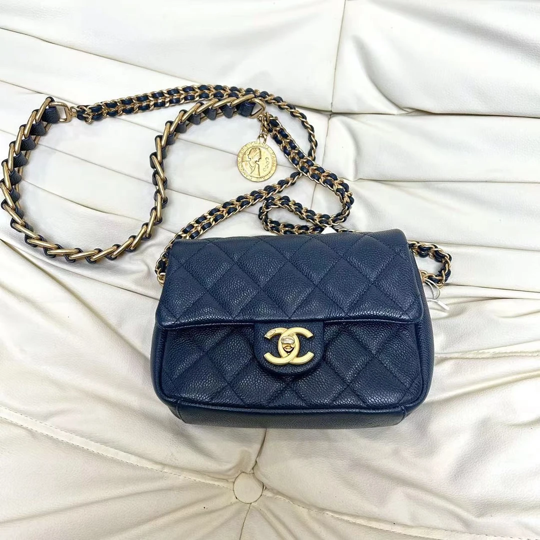 95新 Chanel/香奈儿 多多奢品/香奈儿金币方胖子斜挎包98新