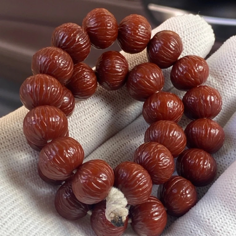 玉化打底猴头精工天尊土豪27颗手持12mm 包浆圆润 男女款文玩好物