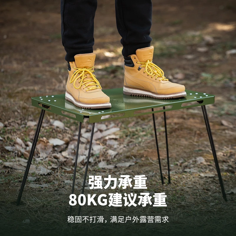 户外露营蜘蛛桌轻量化IGT战术桌折叠桌子便携式黑化风野餐 自驾游