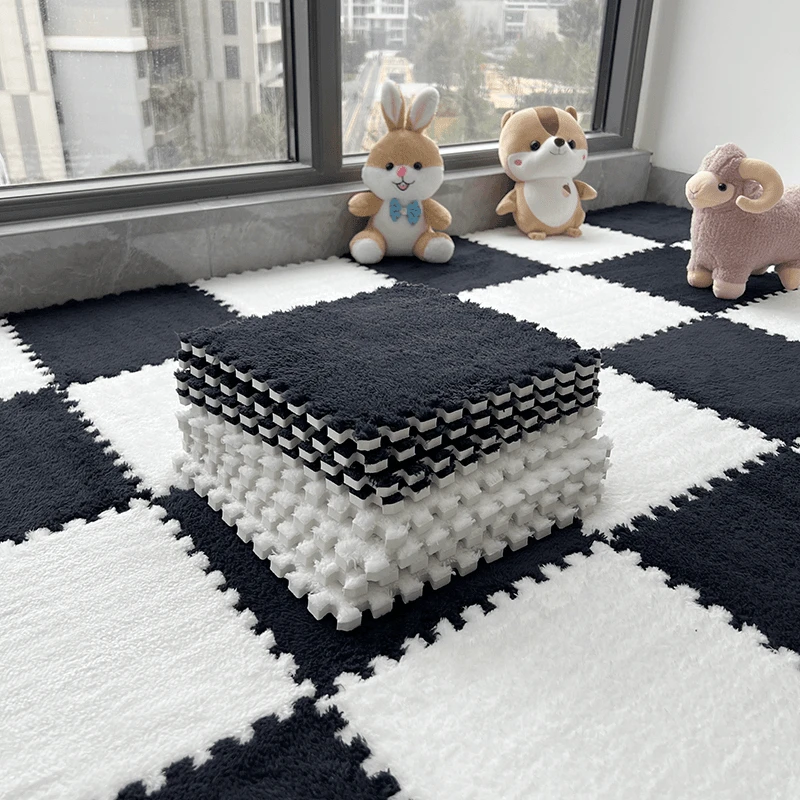 地毯冬季加绒加厚地毯卧室飘窗垫窗台垫拼接地垫客厅地毯地垫卧室