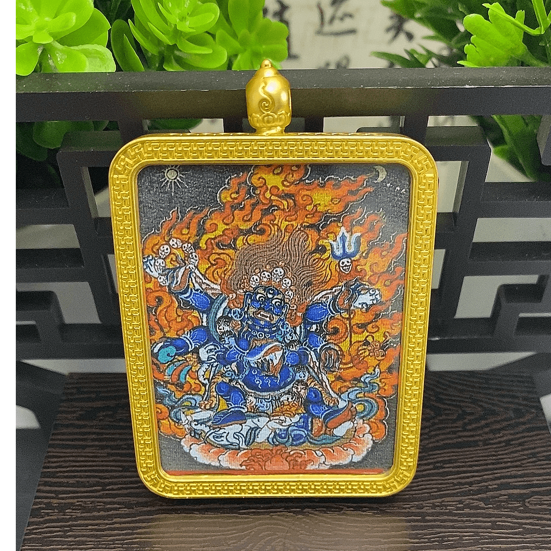 大黑天（唐卡）热贡  唐卡 文化 高品绘画卡 A02