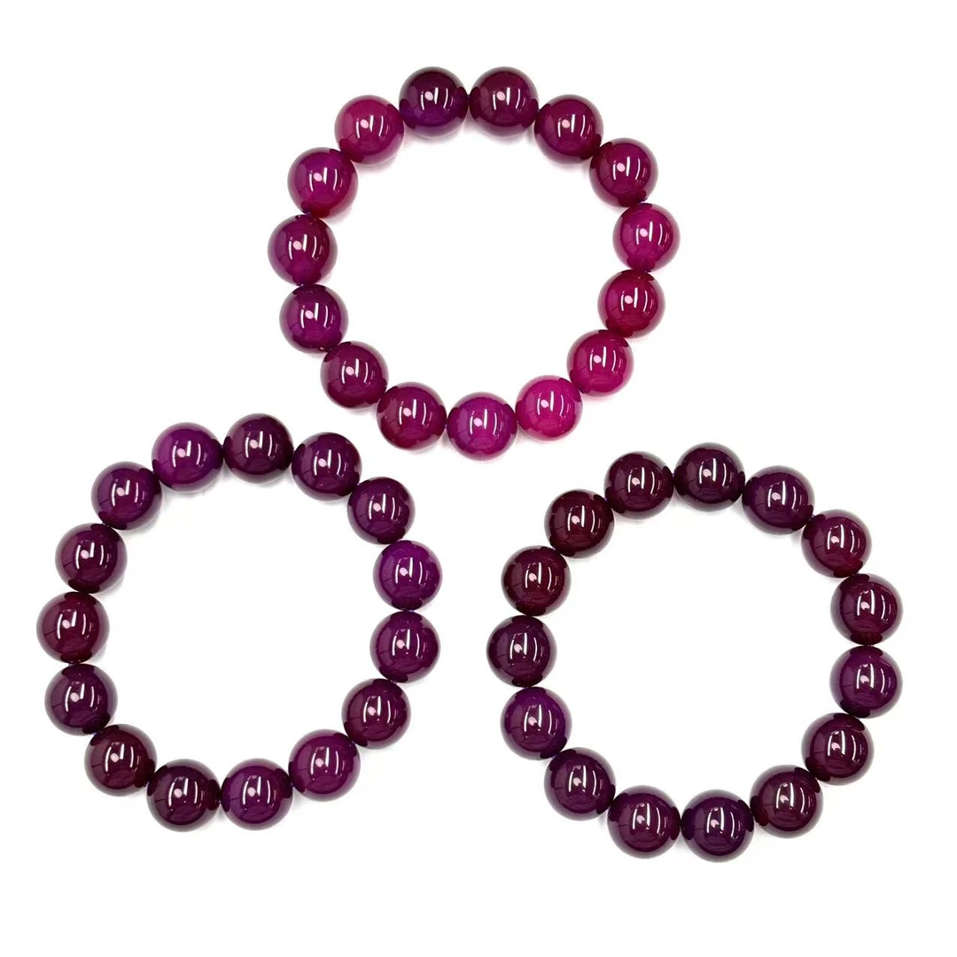 s1234-国风气质款龙血玛瑙圆珠手串-赠礼盒-多样性发一条