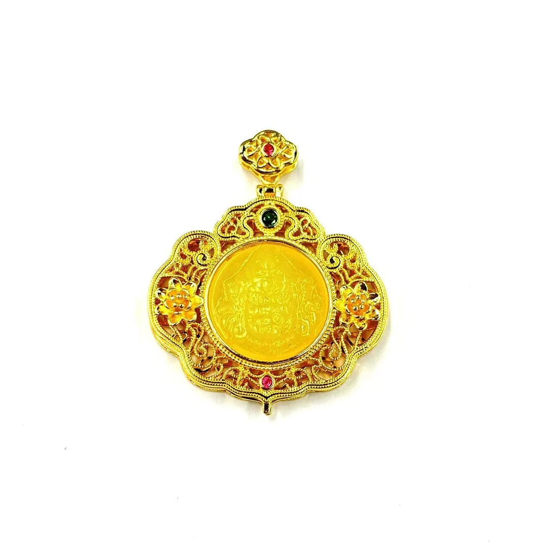 y2373-国风设计款田黄玛瑙镂空黄财财吊坠-赠礼盒-赠链