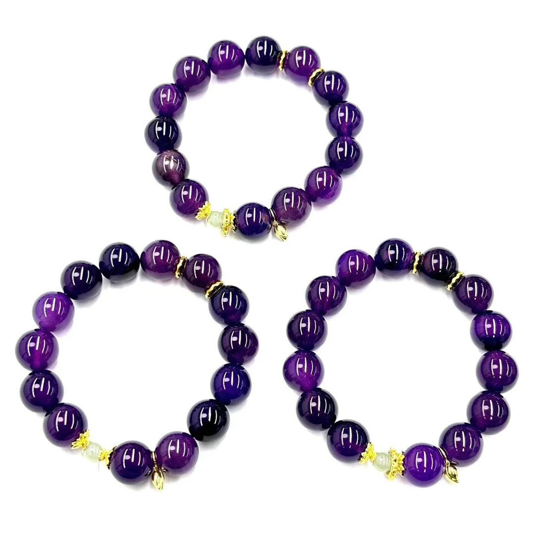 s1063-复古设计款紫俱来玛瑙手串-多样性只发一件