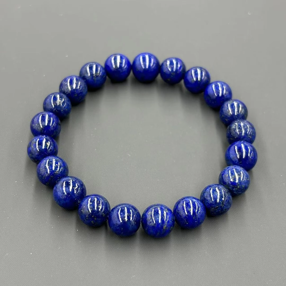 w21-国风气质款青金石素圈圆珠手串-赠礼盒