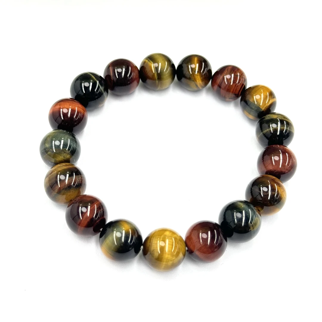 s1270-国风气质款甘文草虎眼石圆珠素圈手串-赠礼盒