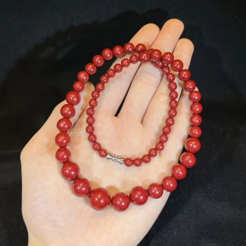 含辰砂工艺品x394-朱砂塔链