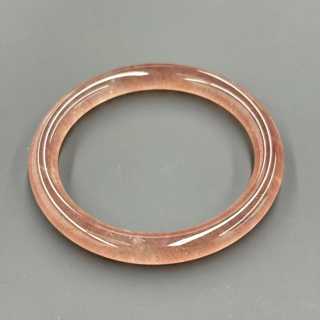 s1214-国风气质款草莓晶圆条手镯-正圈美人镯-石英质玉