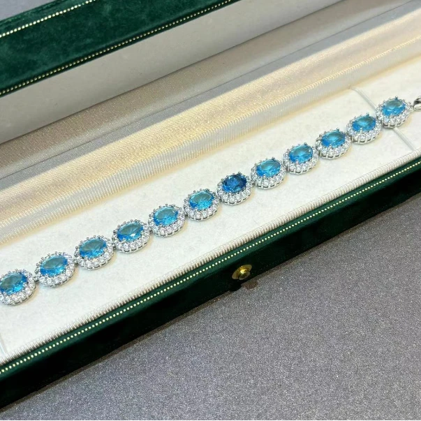 【符老板】c1240-托帕石豪华设计款蛋面手链-赠礼盒