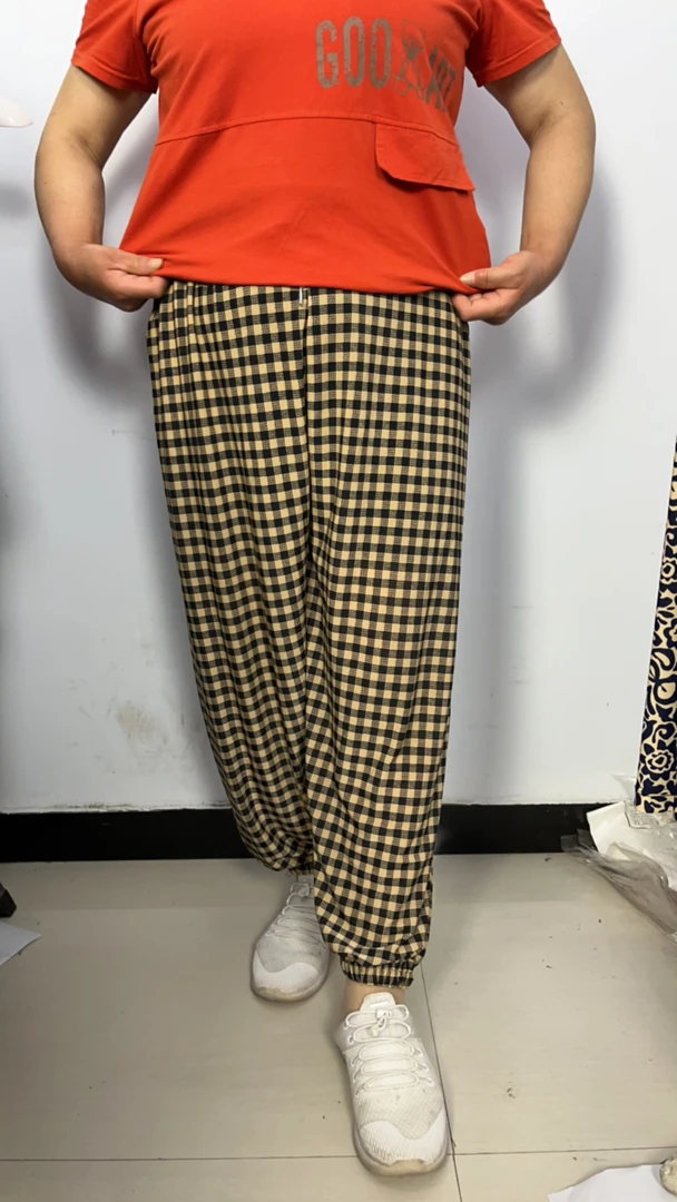 断码一件，女装格子裤