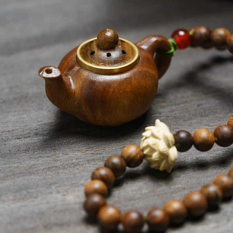 【李莲花】绿檀茶壶香薰炉黑花梨手串