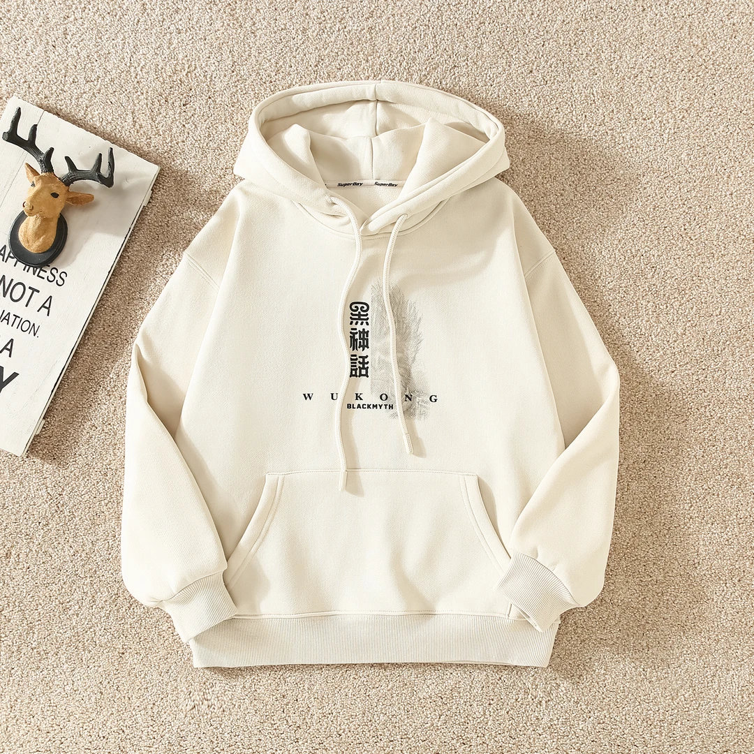 M400秋冬季青少年潮牌加绒加厚中大童卫衣卫裤