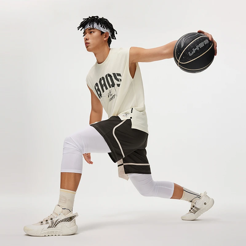 李宁反伍BADFIVE男子字母时尚印花速干轻盈运动背心AVSU435-B品