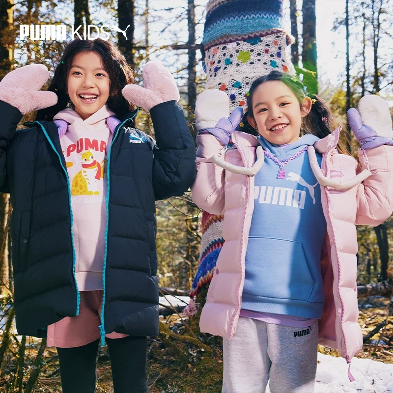 PUMA彪马童装儿童冬季羽绒服男女童舒适保暖运动中长羽绒服537915
