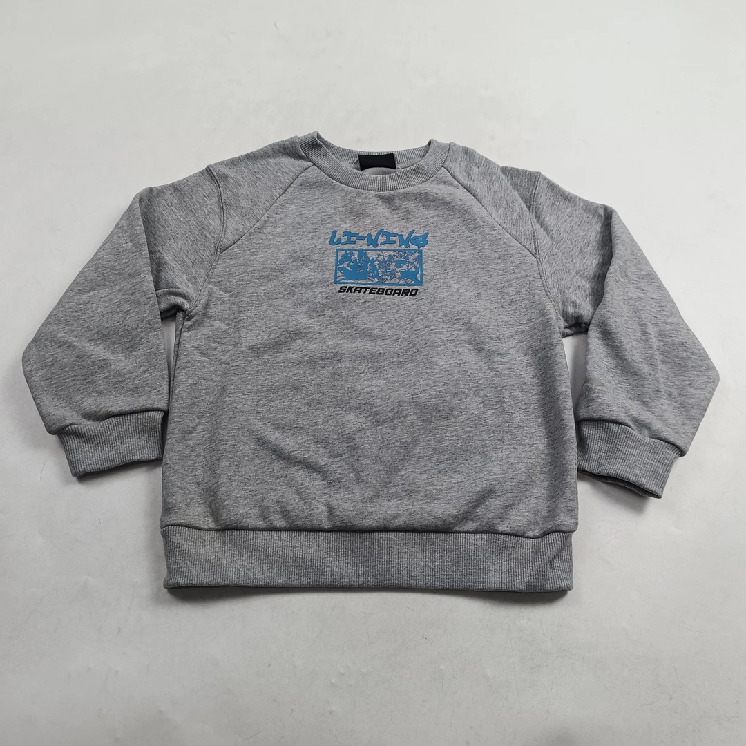 李宁童装运动生活系列男童秋冬加绒保暖休闲卫衣YWDT545--B品