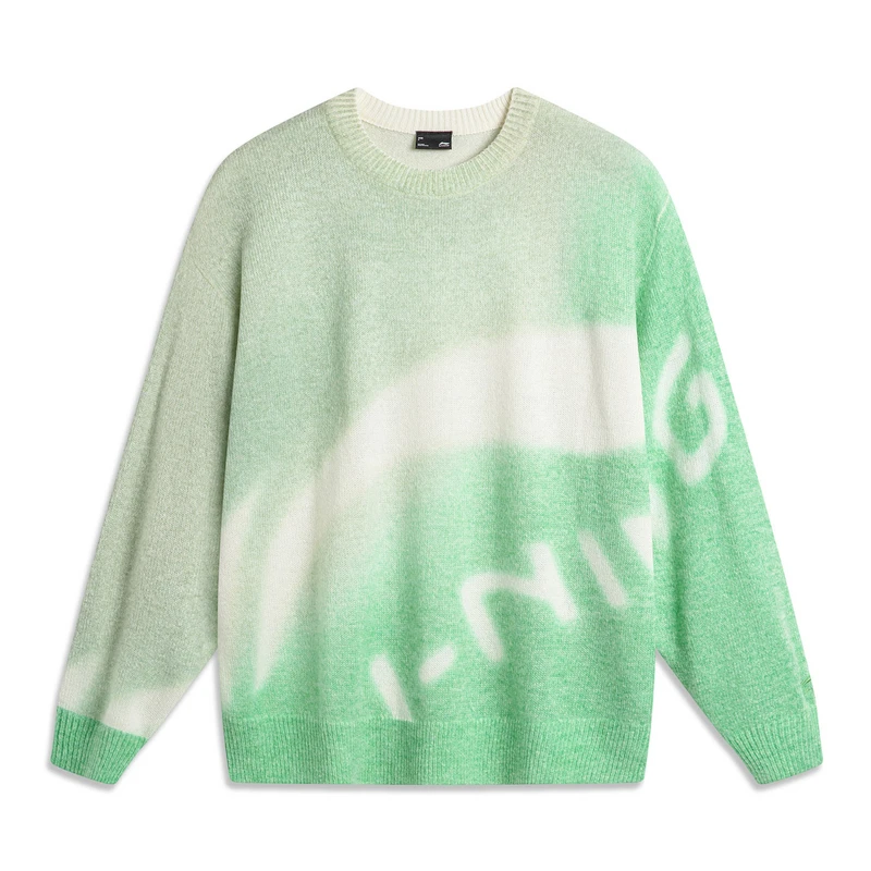 LI-NING/李宁男运动生活系列休闲宽松套头无帽编织衫AMBU005-B品