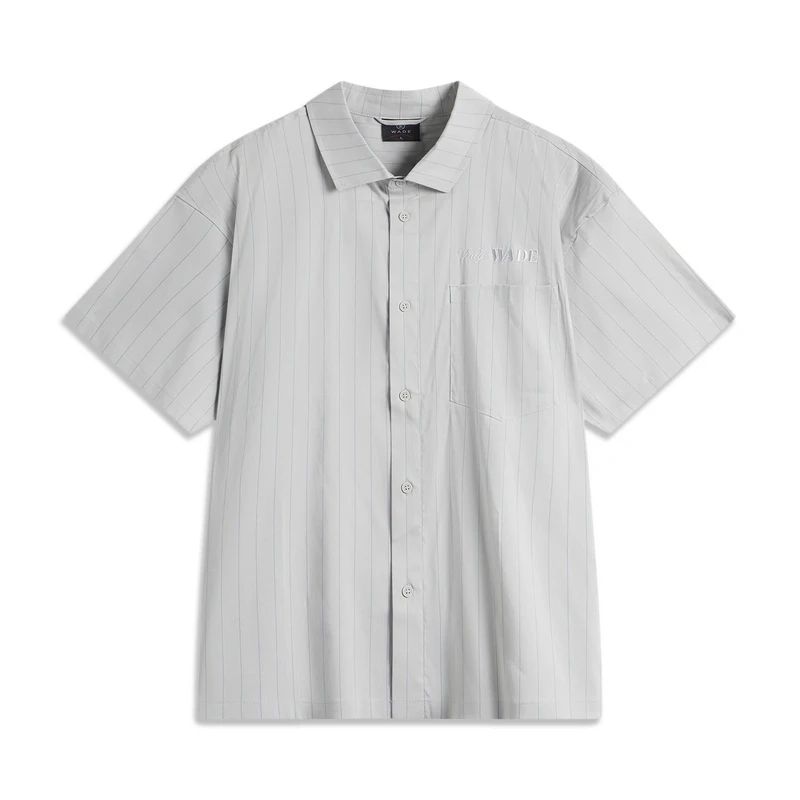 李宁短袖衬衫夏季新款韦德系列男子休闲透气宽松T恤 ASHU399-B品